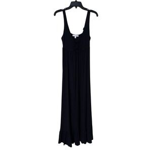 Lucy & Laurel Women's Maxi Dress Black Ruffle‎ bottom SIZE SMALL Pre-worn
